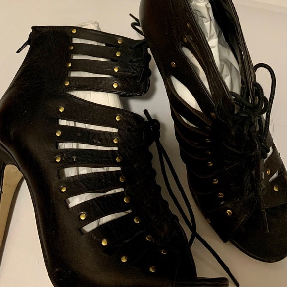 Dolce Vita Size 8 Black Lace Up Heels