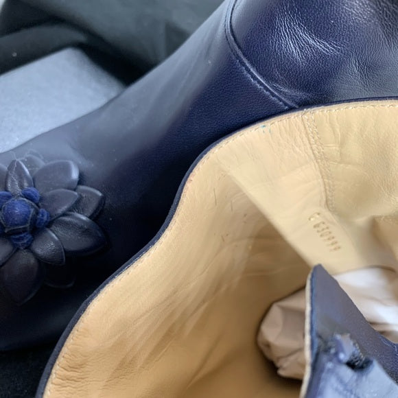 CHANEL Lambskin Short Boots 15A Size: 38