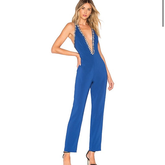 NBD Luna Jumpsuit in Midnight Cobalt