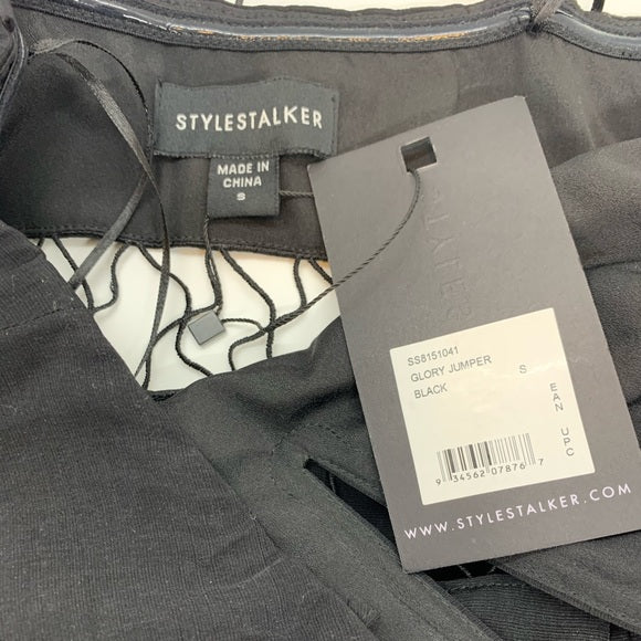 StyleStalker Black Glory Strapless Jumpsuit Size:S