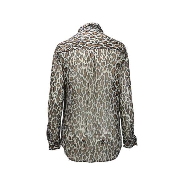 Vintage EQUIPMENT Silk Leopard Print Blouse