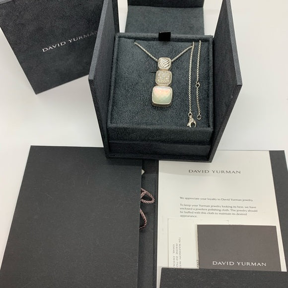 David Yurman Sterling Silver Chicklet Necklace