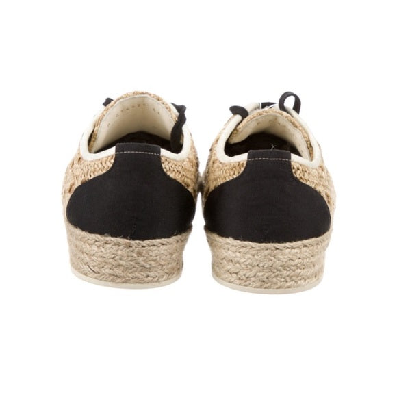 CHANEL 2019 Interlocking CC Logo Espadrilles 39EU