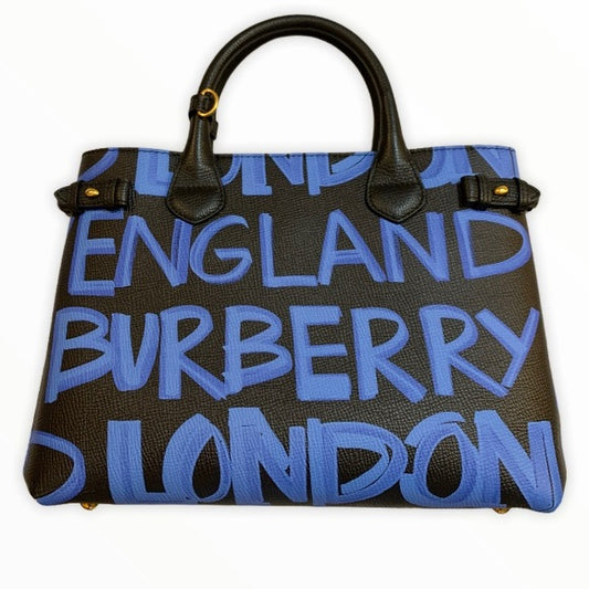 RARE L/E Medium Burberry Banner in Graffiti Print
