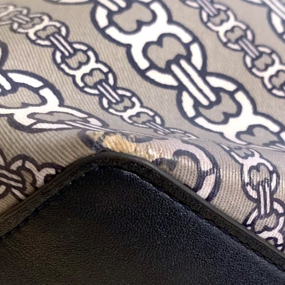 Tory Burch chain-link logo print tote
