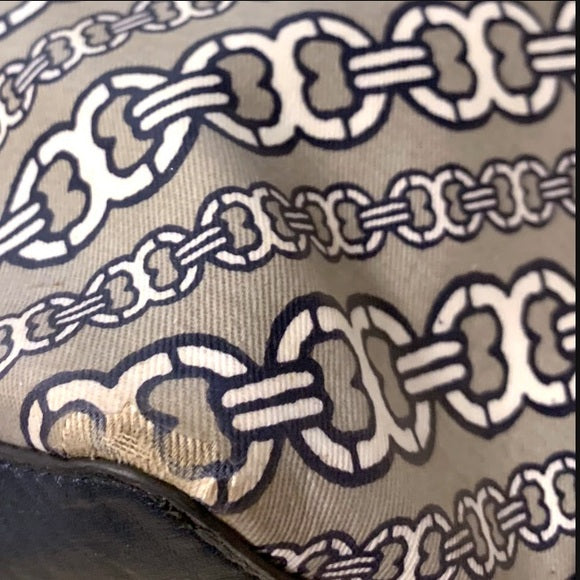 Tory Burch chain-link logo print tote