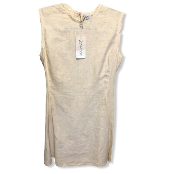 Vintage Gianni Versace Off-White Linen Dress NWT