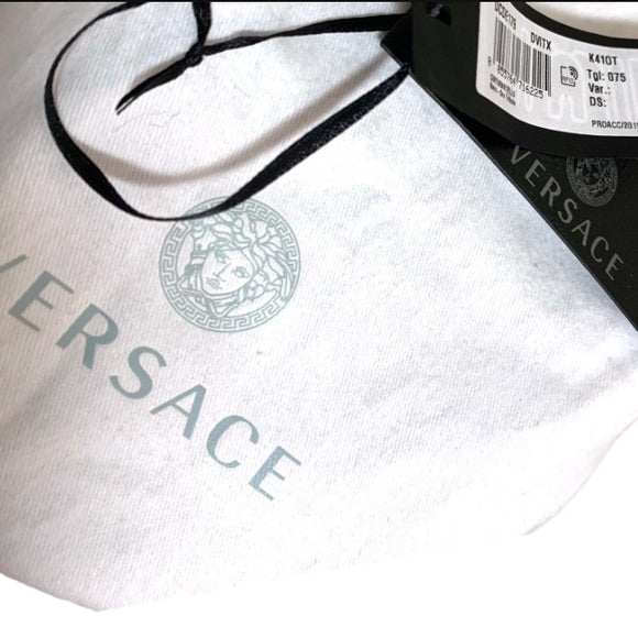 VERSACE Brushed Gold Medusa Head Buckle Belt