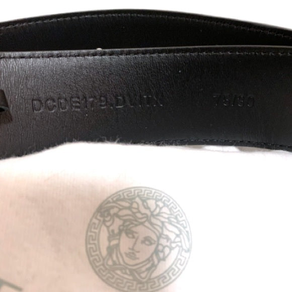 VERSACE Brushed Gold Medusa Head Buckle Belt