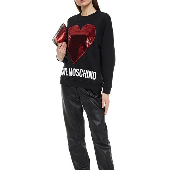 LOVE MOSCHINO French cotton-terry sweatshirt