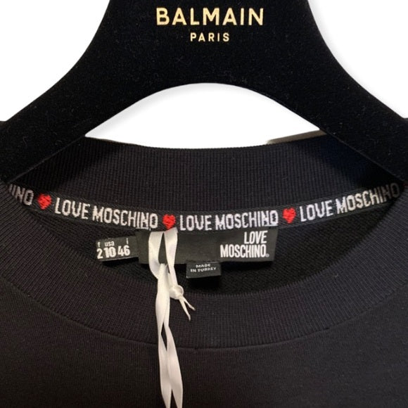 LOVE MOSCHINO French cotton-terry sweatshirt