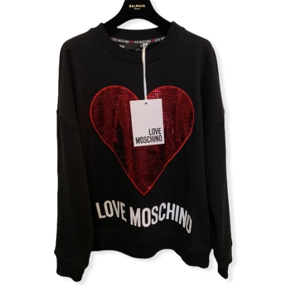 LOVE MOSCHINO French cotton-terry sweatshirt