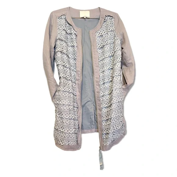 3.1 PHILLIP LIM Linen Printed Evening Jacket | Size: S |