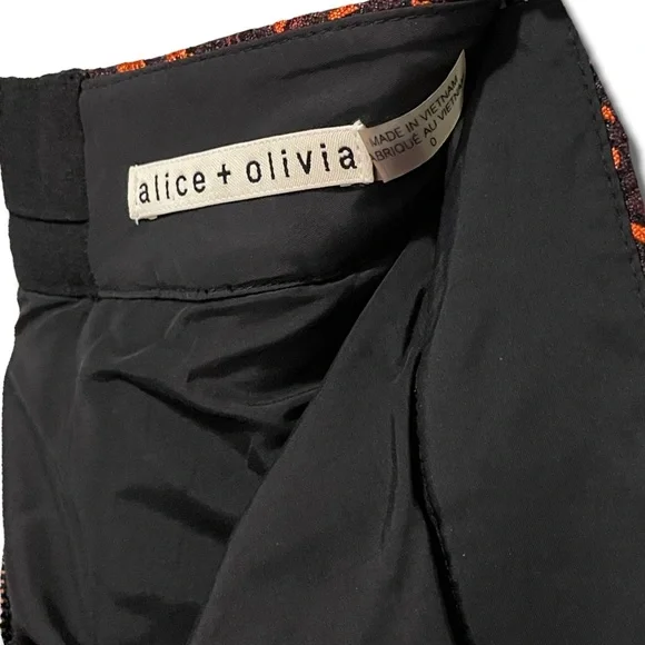 ALICE + OLIVIA Printed Mini Skirt Size: XS | US 0