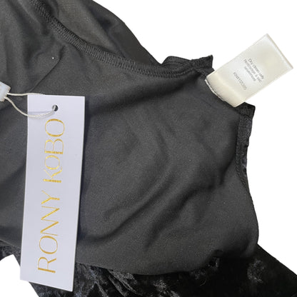 Ronny Kobo Guya Black Crushed Velvet Bodysuit - photo 7 of 7