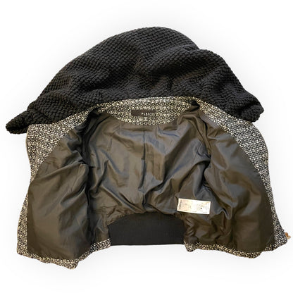 Plastic Island Lambswool Blend Cropped Jacket & Emphasized Oversized Collar - photo 6 of 8