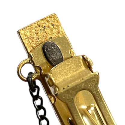 Chanel Gold-Tone Vintage CC Logo & Faux Pearl French Snap Clip Barrette - photo 2 of 8
