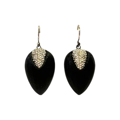 Alexis Bittar Crystal Encrusted Black Lucite Earrings - main product photo
