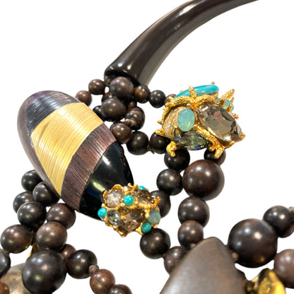 Alexis Bittar Lucite Pendants with Crystal & Stone Accents Statement Necklace - photo 8 of 9