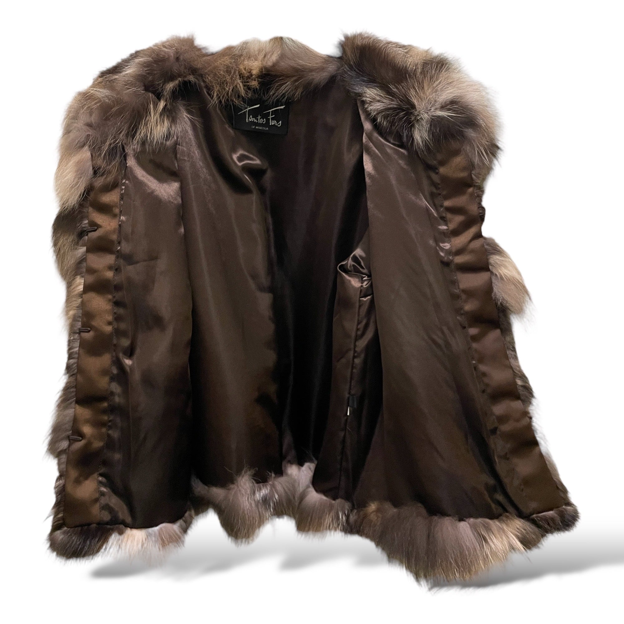 TSONTOS Custom Made STUNNING Multi-Color Fox Fur Coat

| Size: Small |