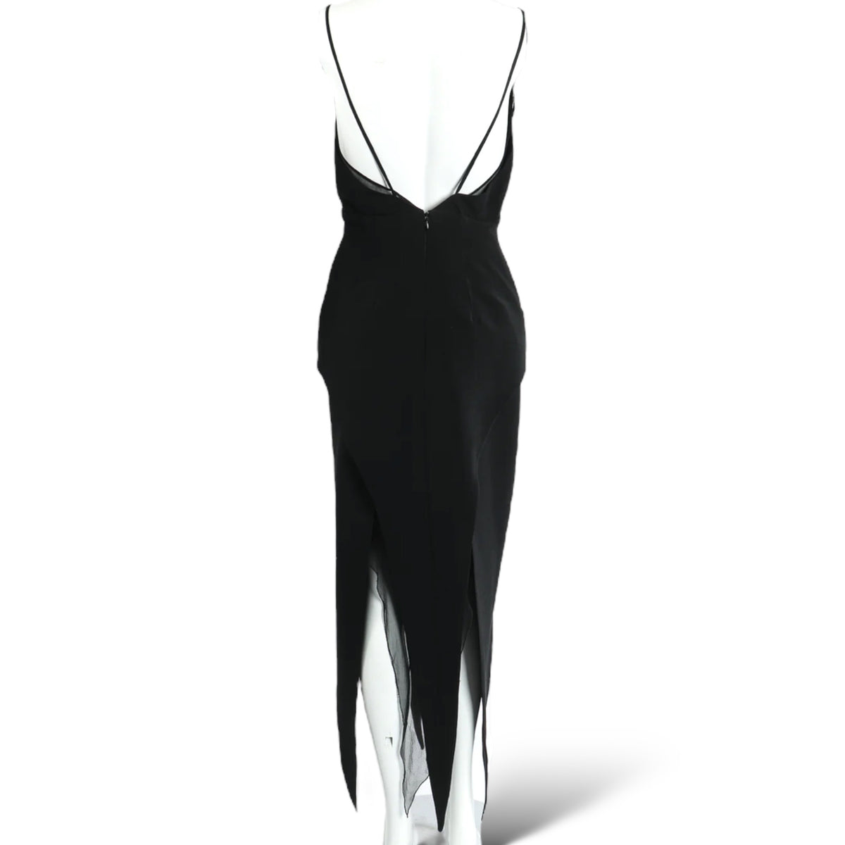RARE Circa 90’s KARL LAGERFELD Layered Pointed Hem Dress Made in France