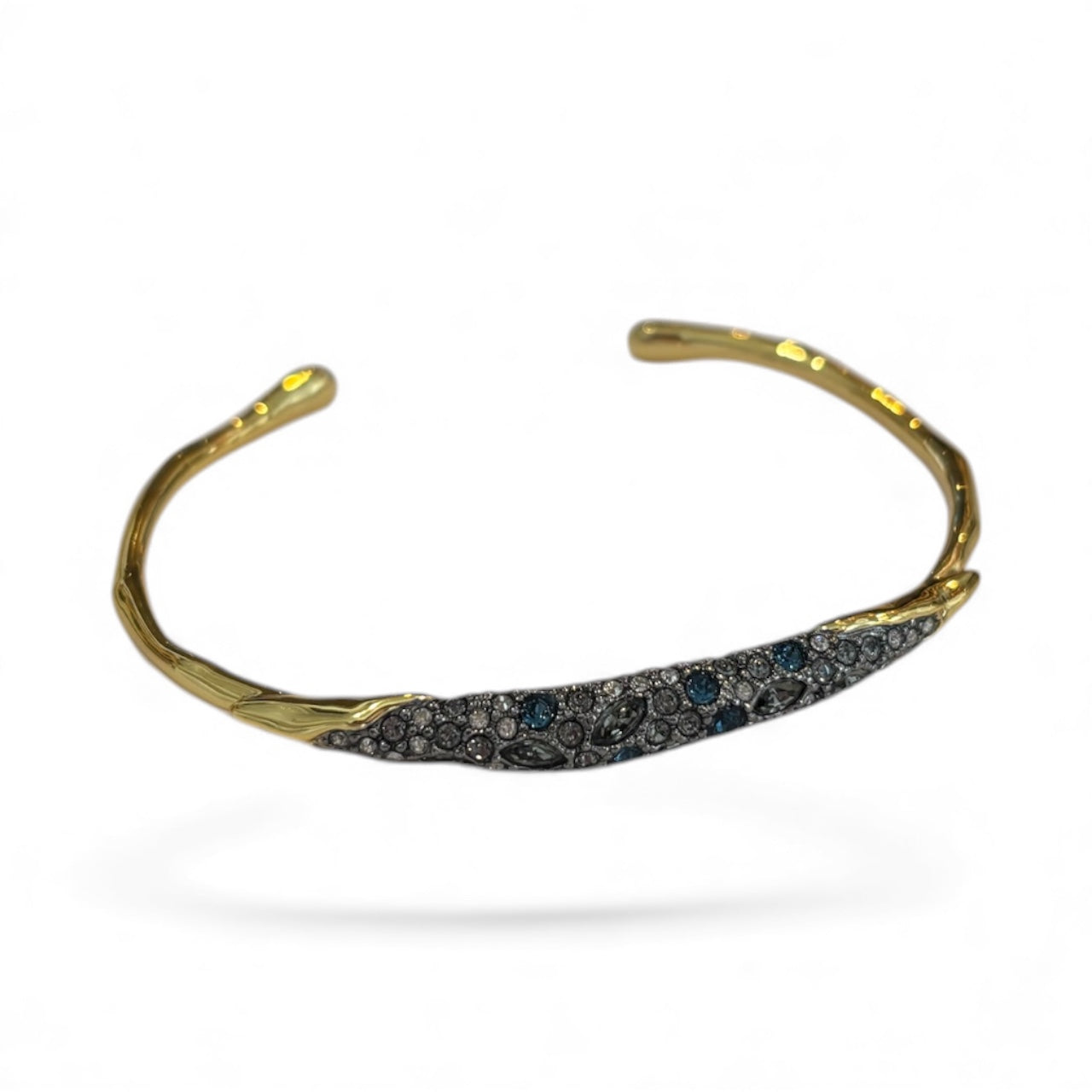 Alexis Bittar Solanales Crystal Thin Cuff Bracelet