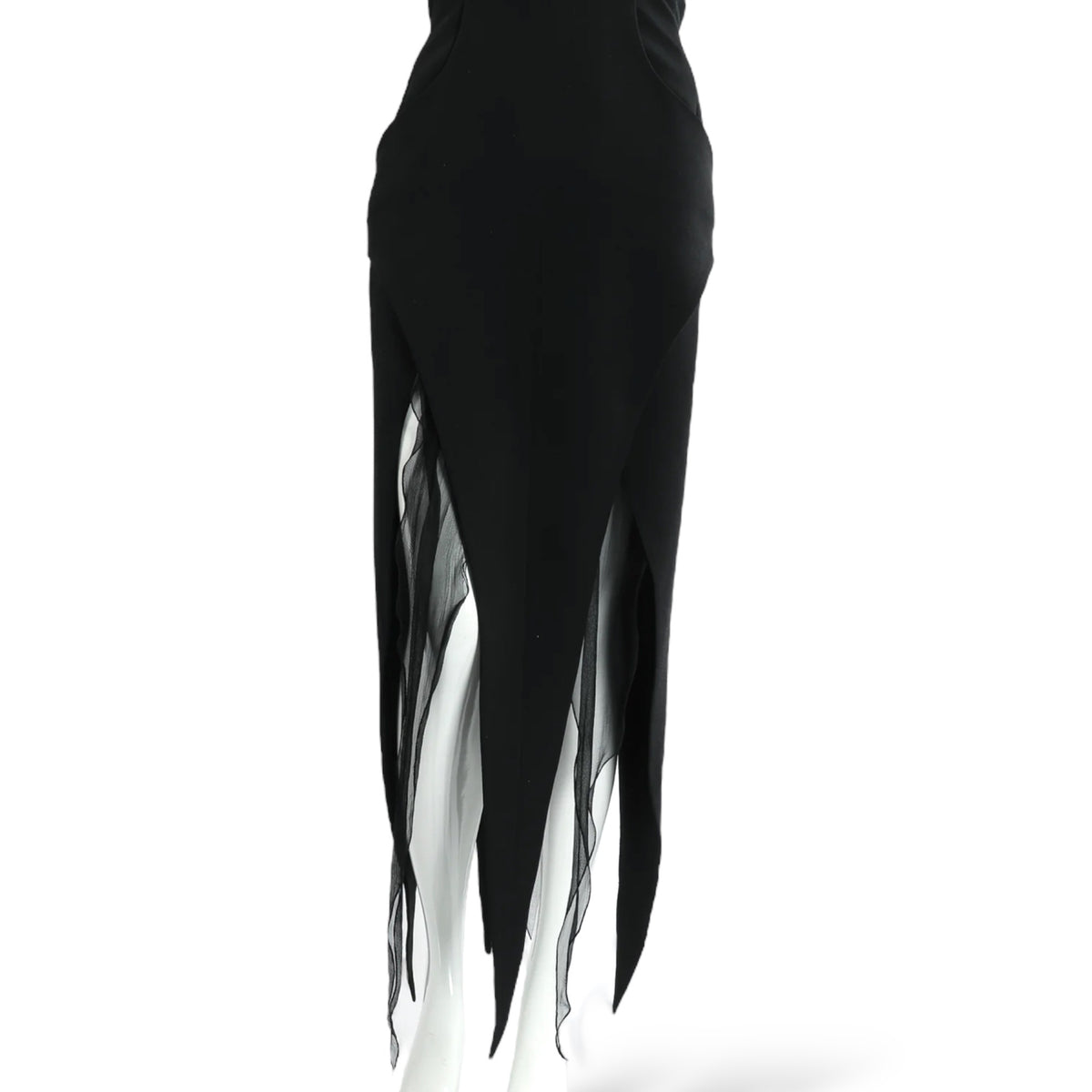 RARE Circa 90’s KARL LAGERFELD Layered Pointed Hem Dress Made in France