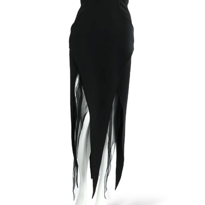 RARE Circa 90’s KARL LAGERFELD Layered Pointed Hem Dress Made in France