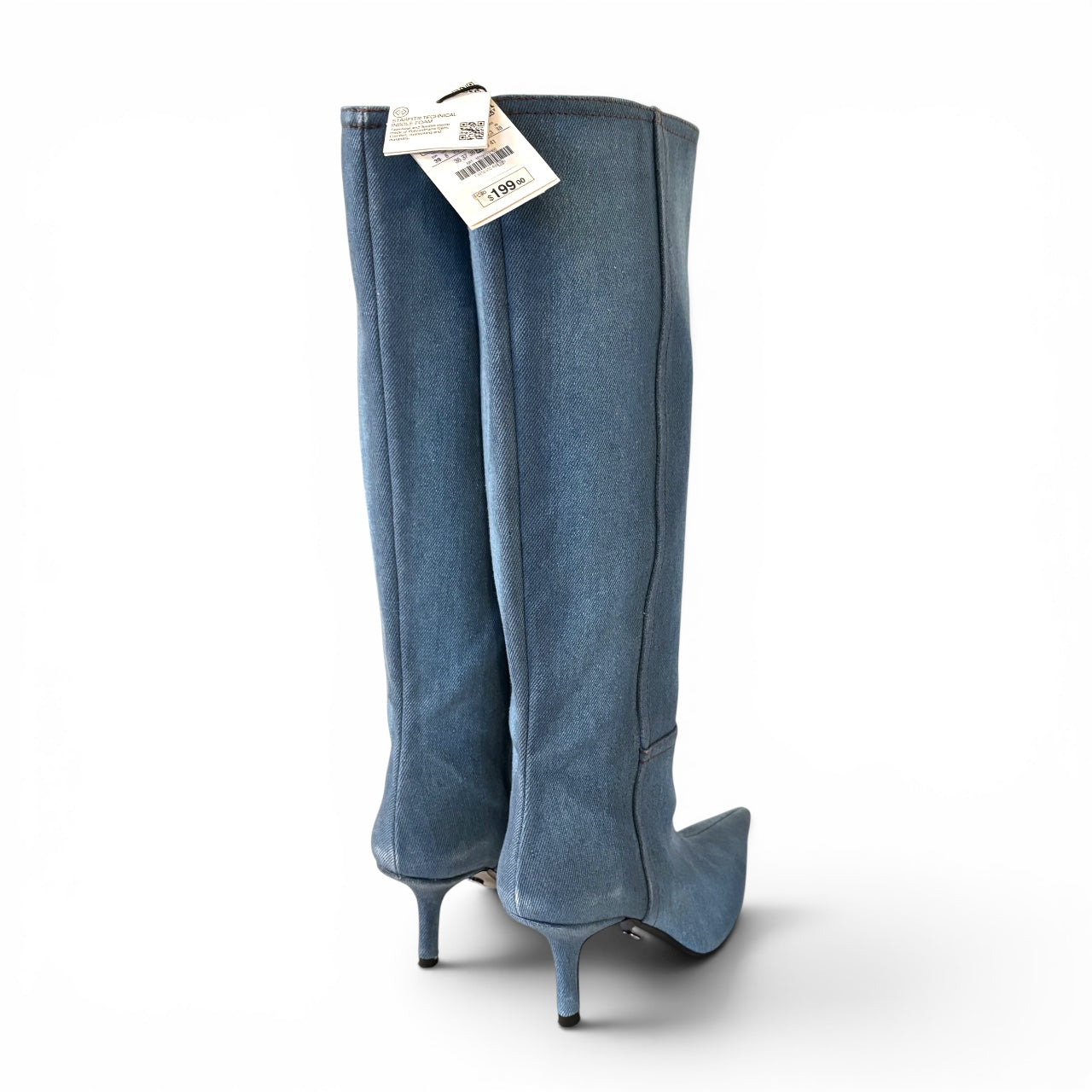 ZARA Denim Knee-High Boots |Size:39|