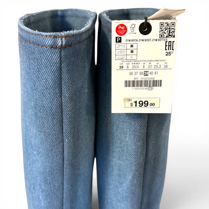 Zara Denim Knee-High Boots - photo 3 of 5