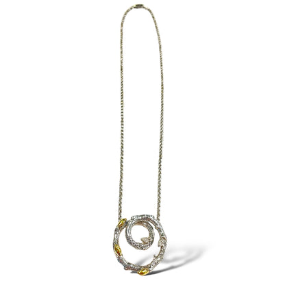 Stephen Dweck Circular Vine Pendant Necklace, 18k YG, .925 & Dweck Diamonds - photo 6 of 7