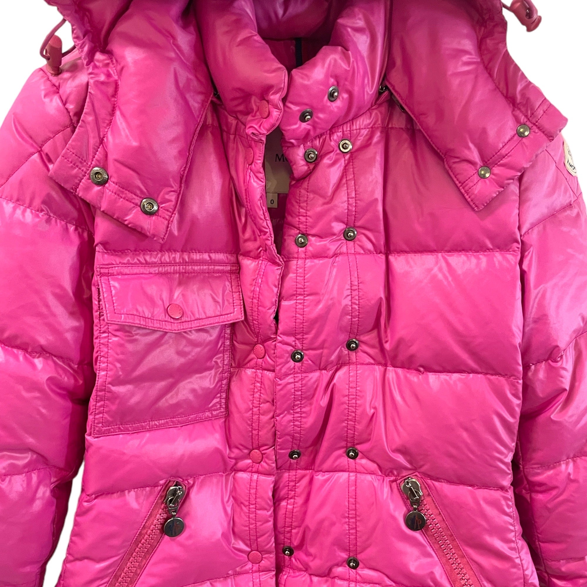 AUTHENTIC MONCLER Tessuto Down Puffer Jacket with Detachable Zip Hood |Size: 0|
