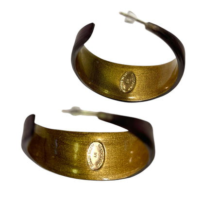 Alexis Bittar Hand Carved Lucite Hoop Earrings - photo 2 of 6