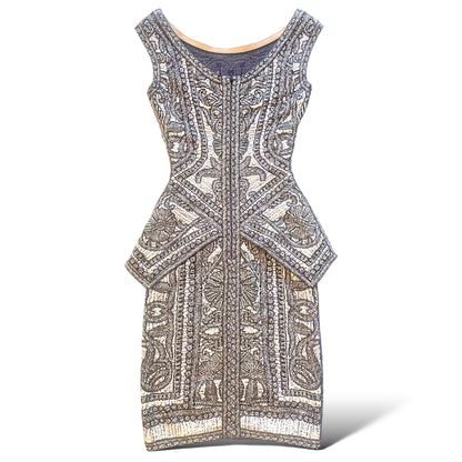 Hervé Léger Blue/Violet Staci Floral Jacquard BodyCon Dress - photo 11 of 11