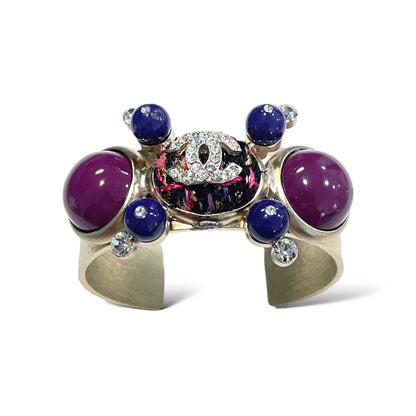Chanel Vintage CC Logo Cluster Stone Cuff Circa 03’ - main product photo