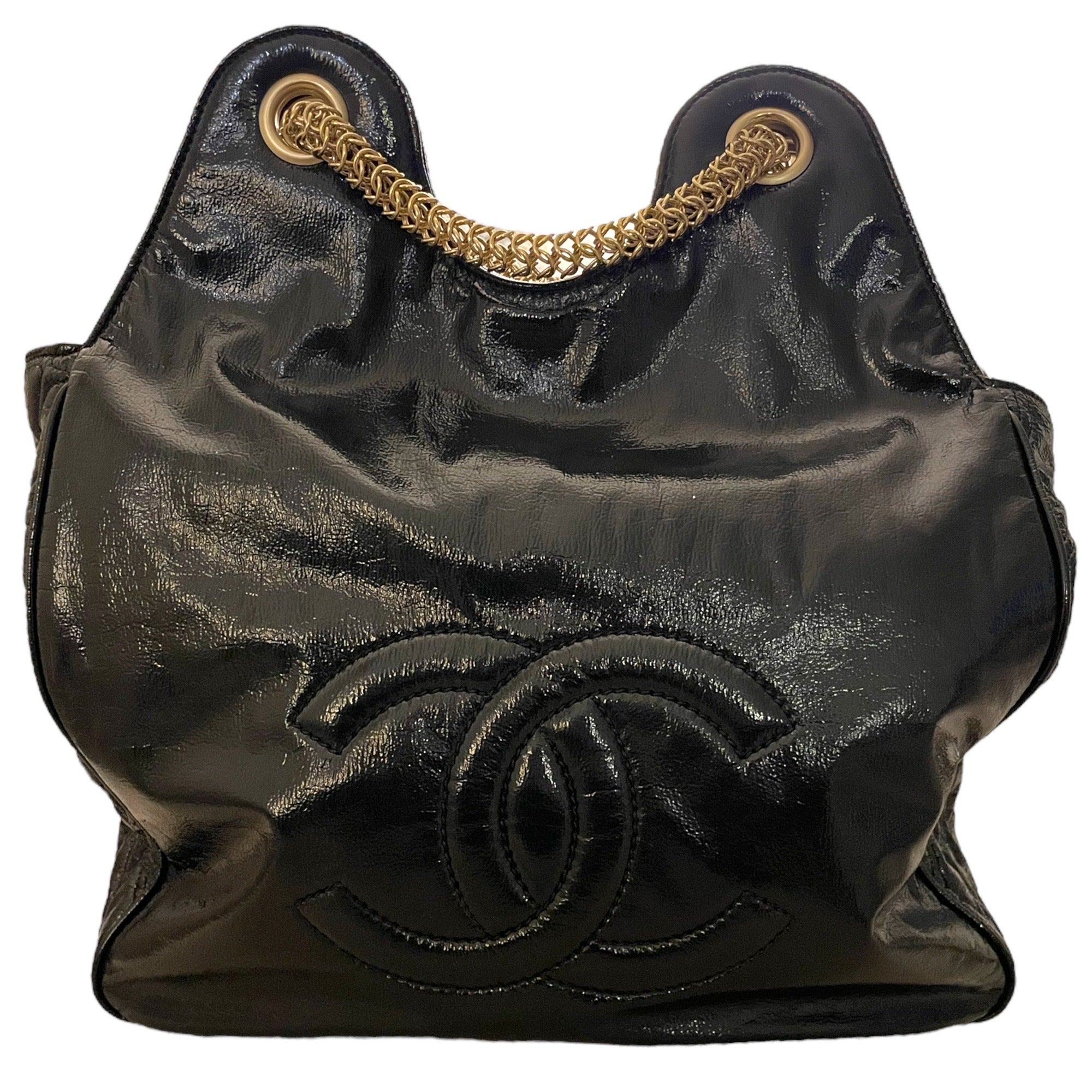 CHANEL Reissue Double Chain Handle Hobo with interlocking CC Logo