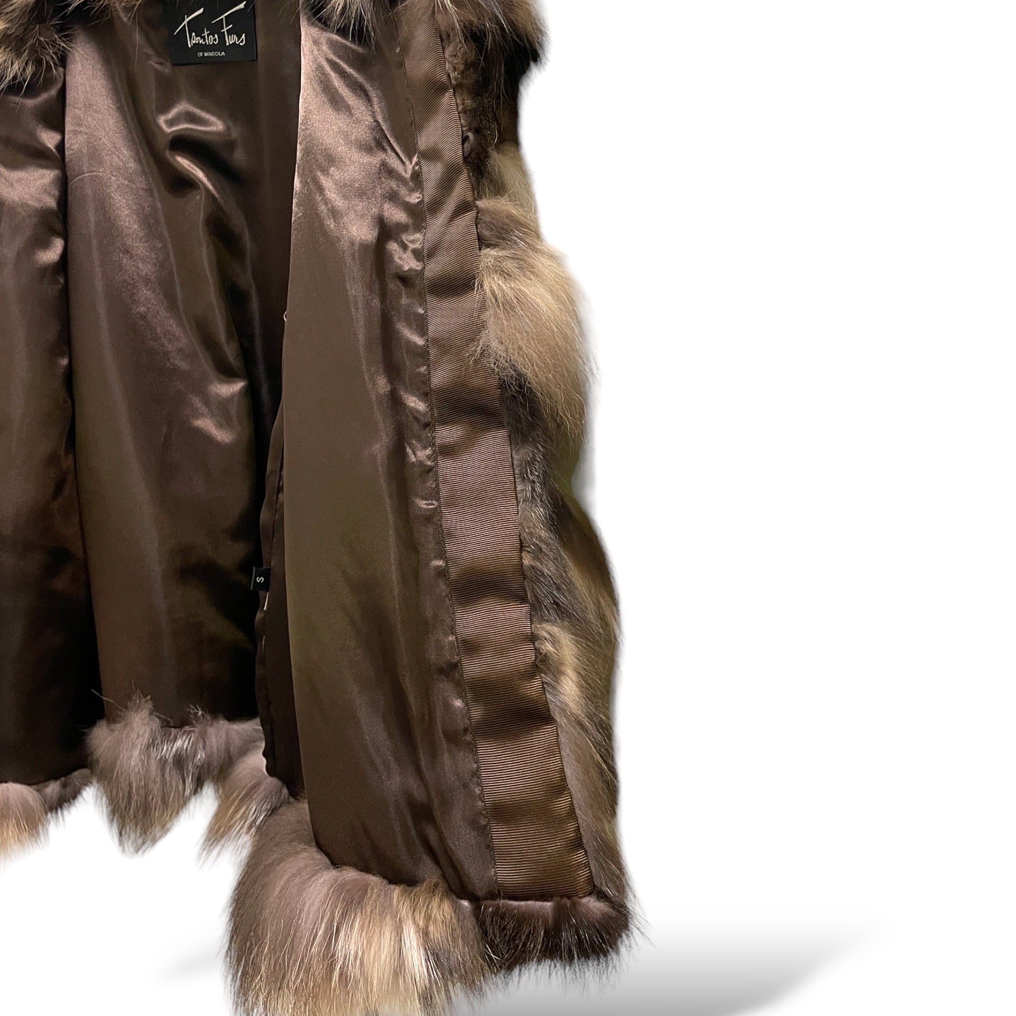 TSONTOS Custom Made STUNNING Multi-Color Fox Fur Coat

| Size: Small |