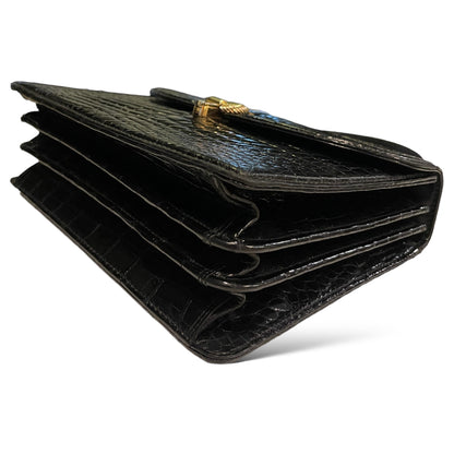 Gucci Vintage Crocodile Top Handle Bag Circa 1950’s - photo 9 of 15