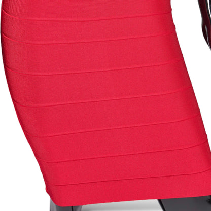 Hervé Léger "Anne" Dress in Rouge with Draped Fringe Insert - photo 11 of 12