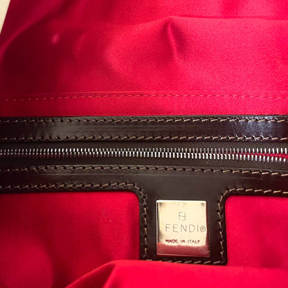 RARE Limited Edition FENDI Red Beaded Embellished Baguette Bag
