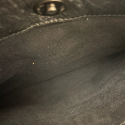Gucci Black Leather & Python Trim Vintage Clutch - photo 4 of 14