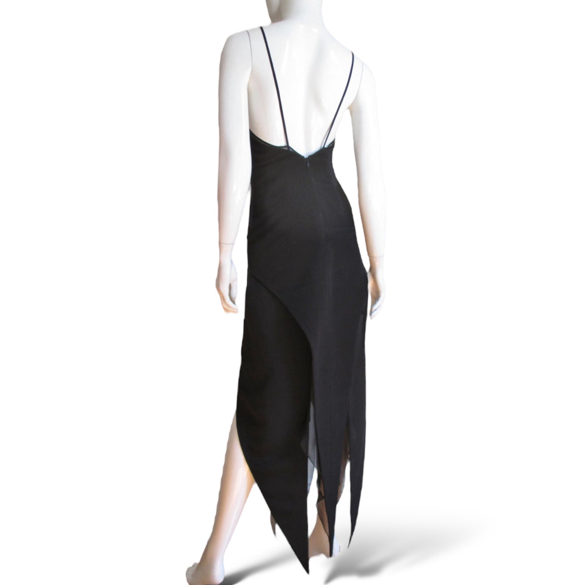 RARE Circa 90’s KARL LAGERFELD Layered Pointed Hem Dress Made in France