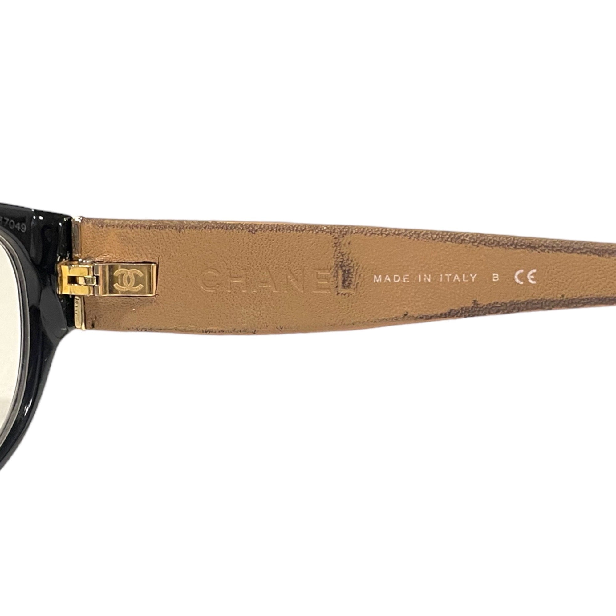 CHANEL Eyeglasses with Quilted leather temples & CC Motif on sides