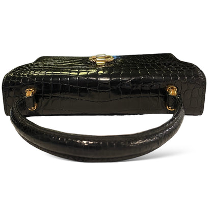 Gucci Vintage Crocodile Top Handle Bag Circa 1950’s - photo 3 of 15