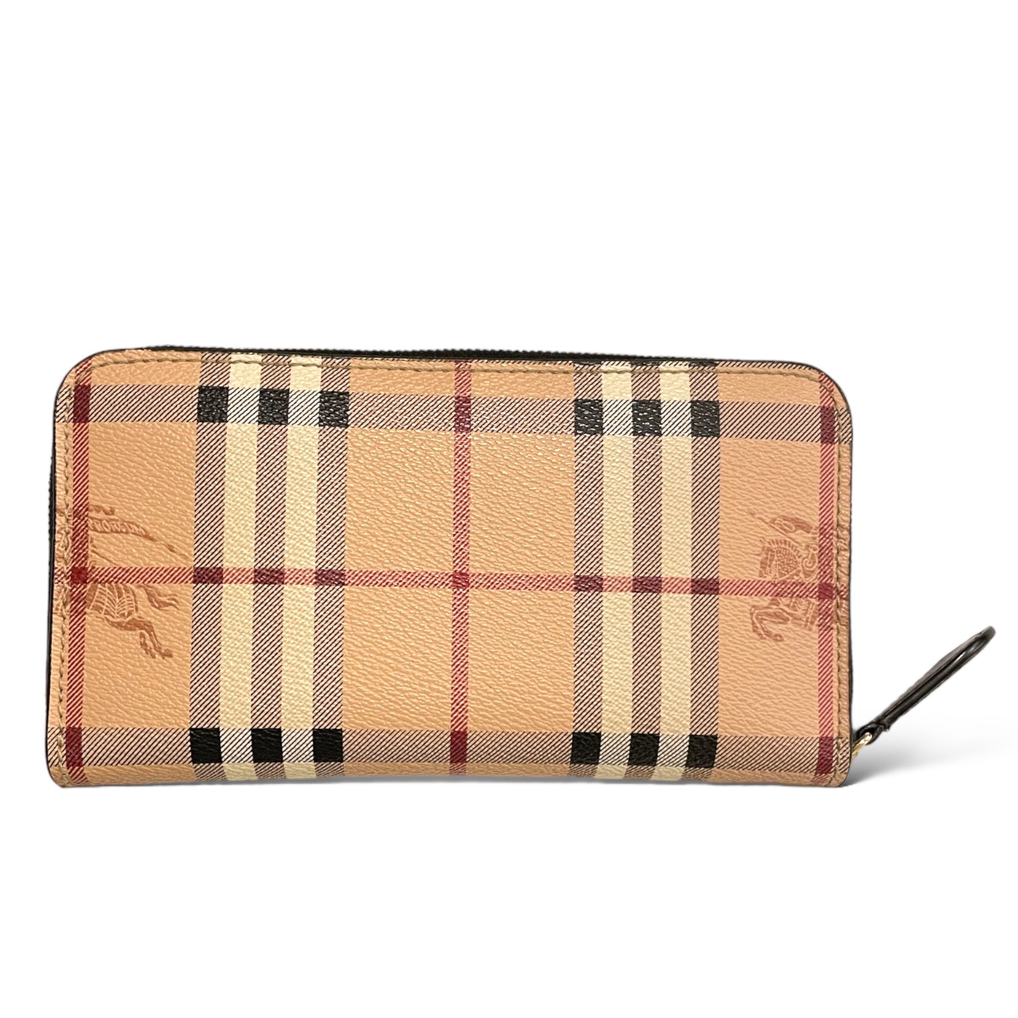 BURBERRY Haymarket Zip Around Wallet