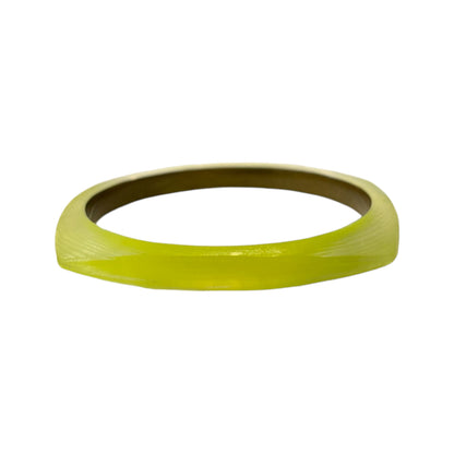 Alexis Bittar Hand Carved Lucite Neon Yellow Bangle - main product photo