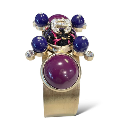Chanel Vintage CC Logo Cluster Stone Cuff Circa 03’ - photo 5 of 8