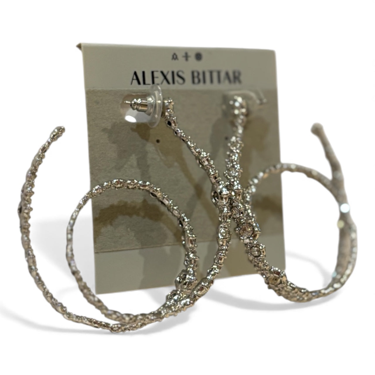 Alexis Bittar Crystal Punk Royale Orbiting Hoop Earrings