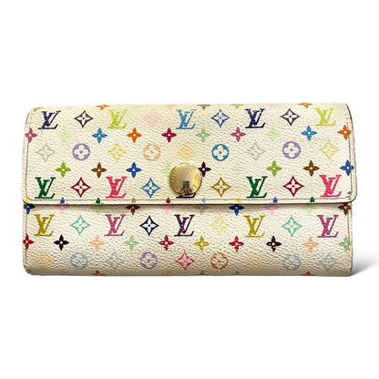 Louis Vuitton Paris Vintage Monogram Multicolor Sarah Wallet (White) - main product photo