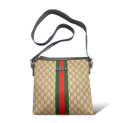 Gucci GG Supreme Monogram Web Messenger Bag Black - main product photo